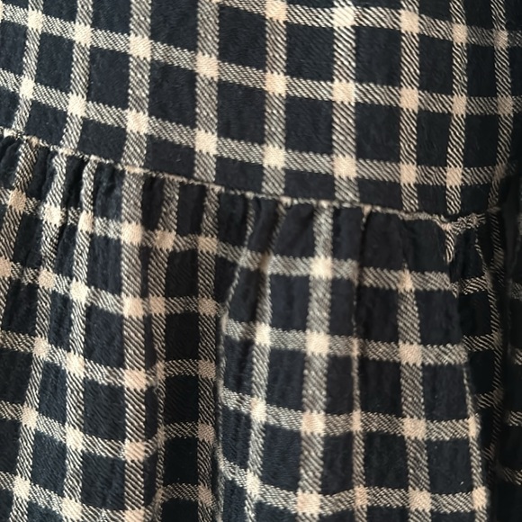 MADEWELL Button-Back Peplum Top in Mini Windowpane / SMALL / CHECK TWILL - Picture 6 of 10